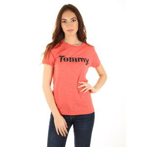 Tommy Hilfiger dámské korálové tričko Metallic - S (689)